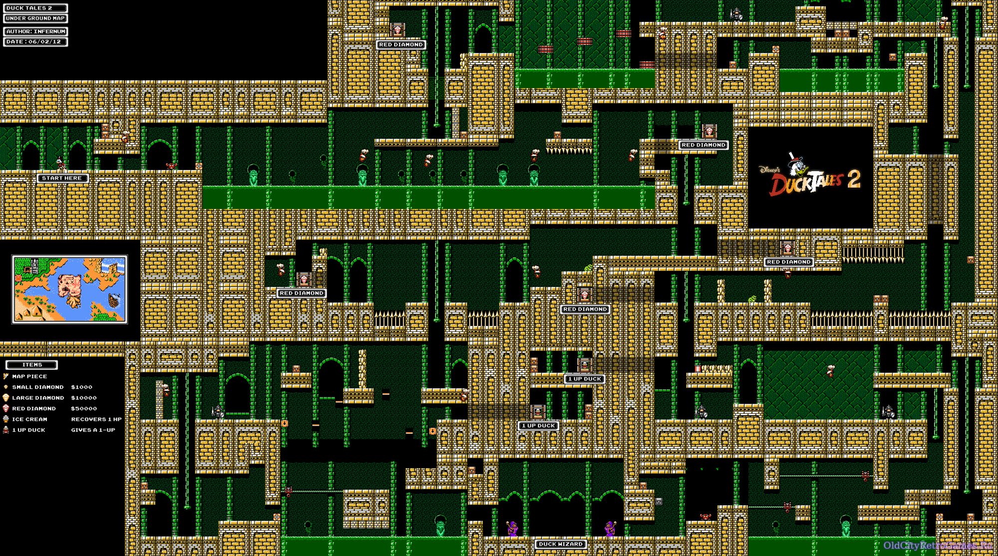 DuckTales 2 - basement map