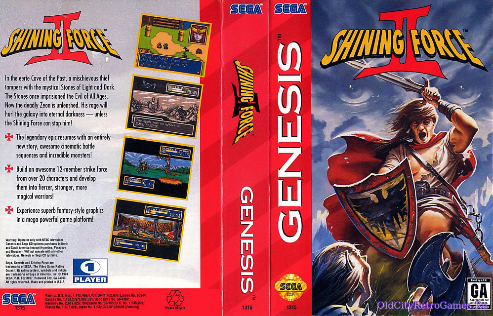 Shining Force 2 Sega Genesis USA Box Cover