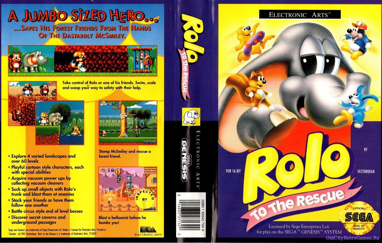 Rolo To The Rescue Game on Sega Genesis (Mega Drive)