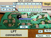 Схема LPT соединения контроллера (джойстика) Sega