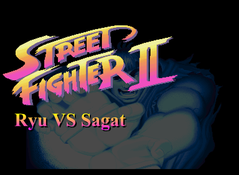 Титульный экран из игры Street Fighter 2 / Уличный Боец 2