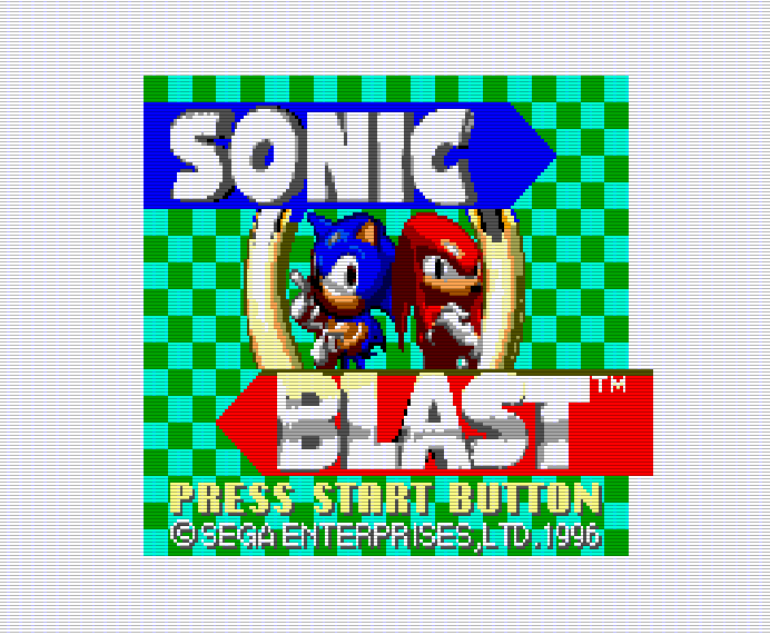 Титульный экран из игры Sonic Blast / Соник Бласт