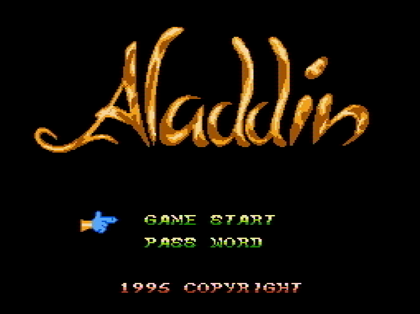 Титульный экран из игры Aladdin / Аладдин