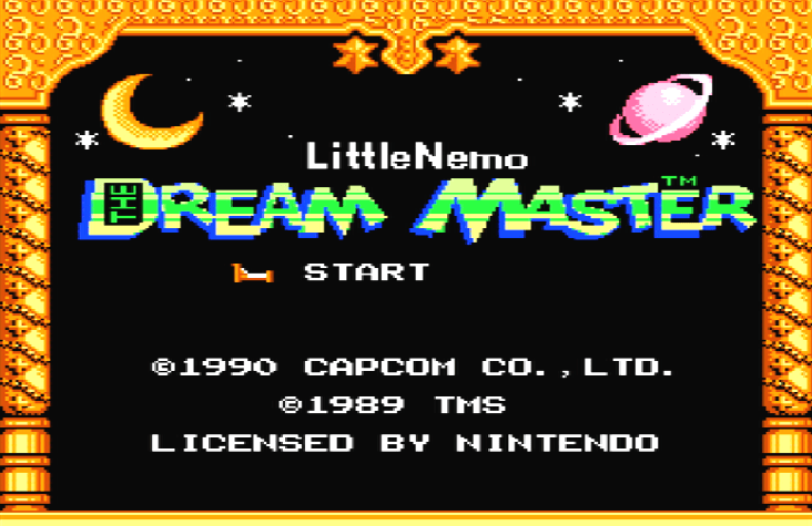 Титульный экран из игры Little Nemo: the Dream Master / Маленький Немо: Повелитель Снов