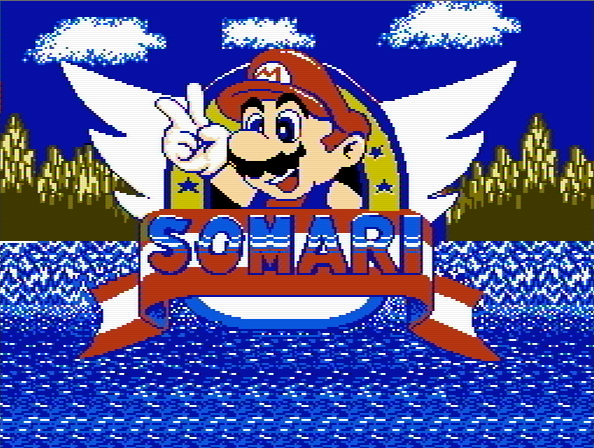 Титульный экран из игры Somari / Сомари (Сомарио)