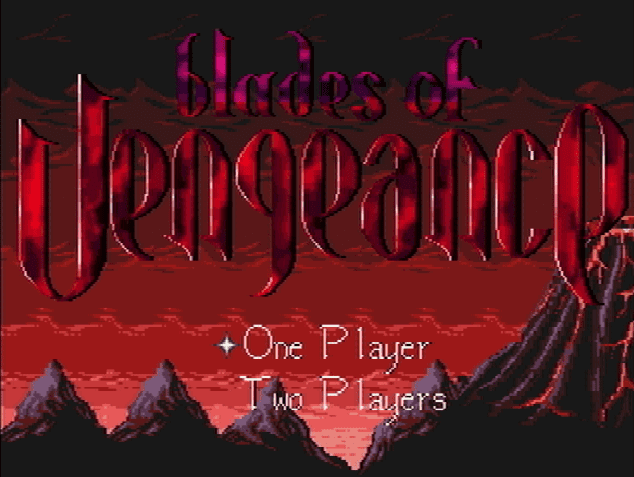 Титульный экран из игры Blades of Vengeance / Клинки Отмщения