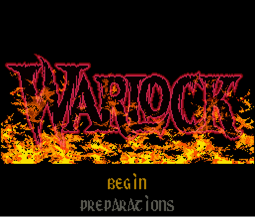 Титульный экран из игры Warlock / Чернокнижник