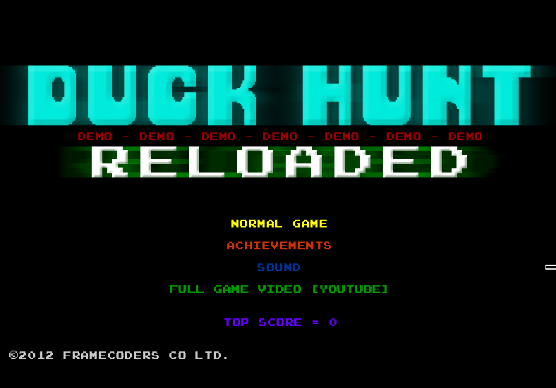 Титульный экран из игры Duck Hunt Reloaded / Утиная Охота Перезагрузка