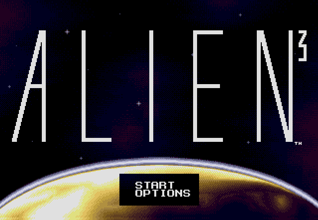 Титульный экран из игры Alien 3 / Чужиe 3
