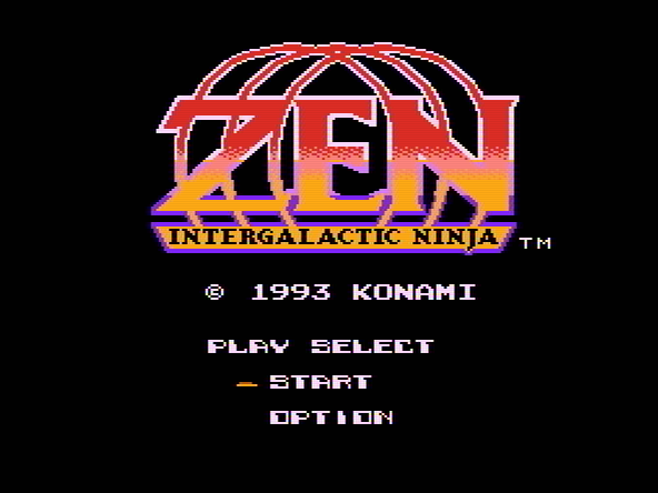 Титульный экран из игры Zen the Intergalactic Ninja / Зен Межгалактический Ниндзя