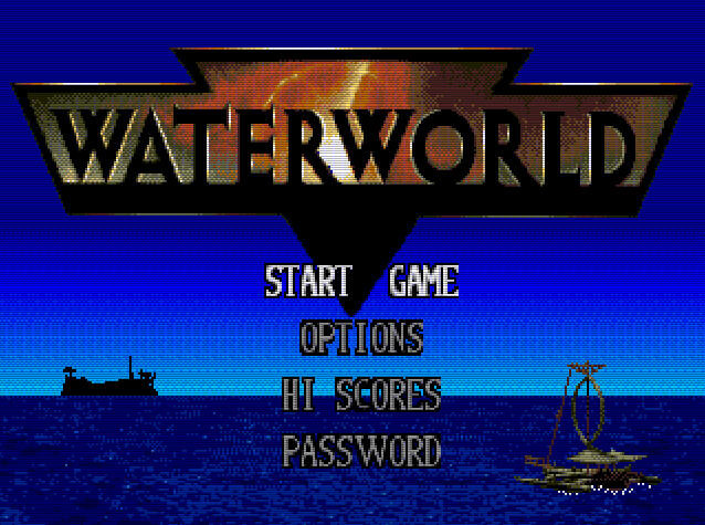 Титульный экран из игры Waterworld / Водный Мир