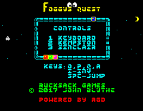Титульный экран из игры Foggy's Quest to Narg and Back Again