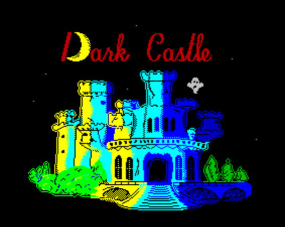 Титульный экран из игры Dark Castle / Тёмный Замок