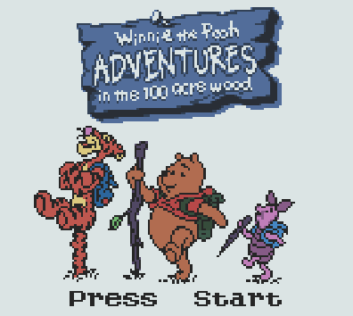 Титульный экран из игры Winnie the Pooh - Adventures in the 100 Acre Wood / Винни-Пух и Приключения в 100 Акрах Леса