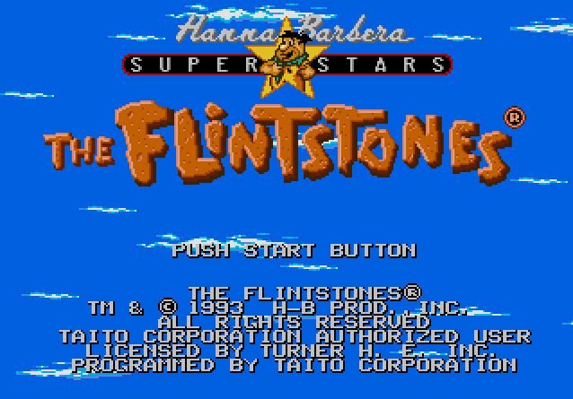 Титульный экран из игры Flintstones the / Флинтстоуны