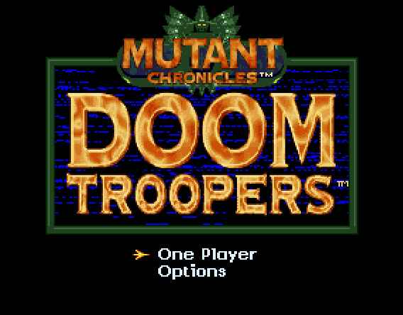 Титульный экран из игры Mutant Chronicles: Doom Troopers / Хроники Мутантов: Войны Судьбы