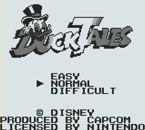 Титульный экран из игры DuckTales / Утиные Истории