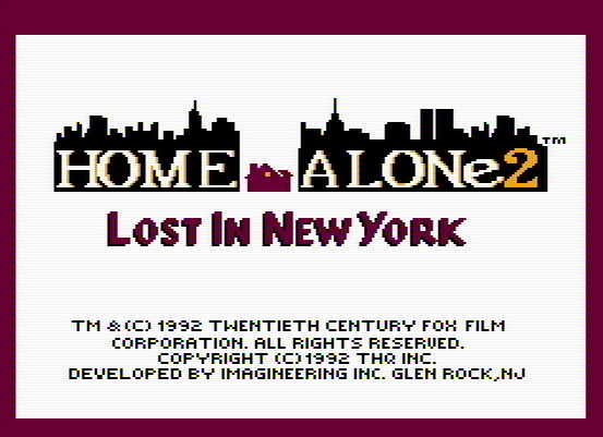Титульный экран из игры Home Alone 2  Lost in New York / Один Дома 2 Потерянный в Нью Йорке