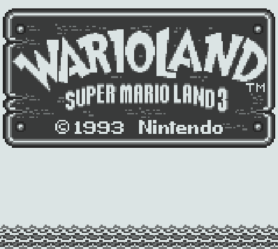 Титульный экран из игры Super Mario Land 3. Wario Land / Супер Марио Ленд 3. Земля Варио