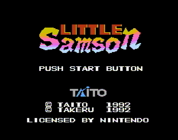 Титульный экран из игры Little Samson / Маленький Самсон