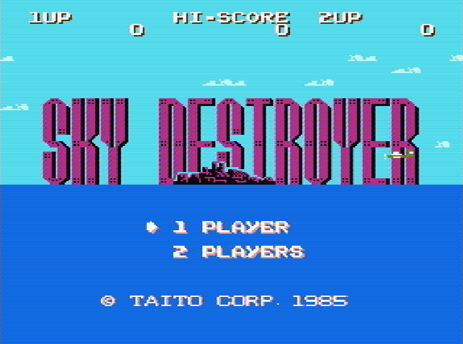 Титульный экран из игры Sky Destroyer / Небесный Истребитель
