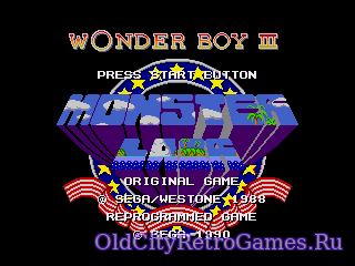 Фрагмент #1 из игры Wonder Boy III - Monster Lair / Вондер Бой 3 Логово Монстра