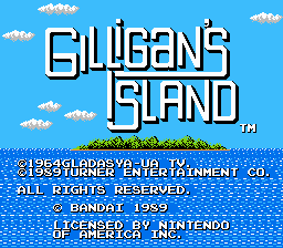 Титульный экран из игры Gilligan's Island / Adventures of Gilligan's Island the