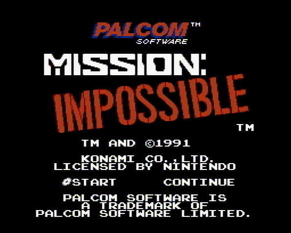 Титульный экран из игры Mission Impossible / Миссия Невыполнима