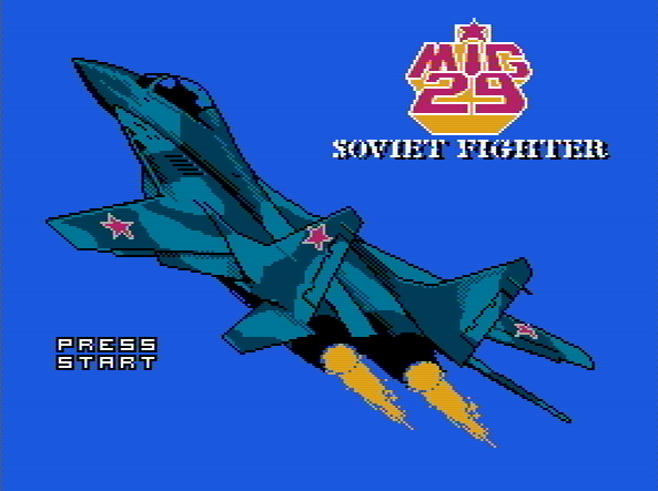 Титульный экран из игры MIG 29 - Soviet Fighter / Миг-29 Советский Истребитель