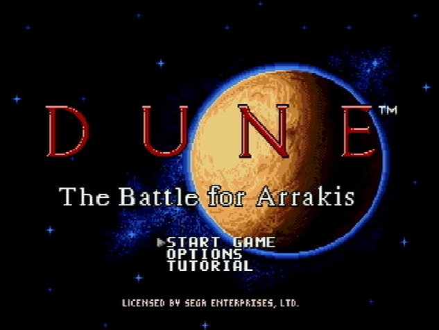 Титульный экран из игры Dune 2: the Battle for Arrakis / Дюна 2: Битва за Арракис