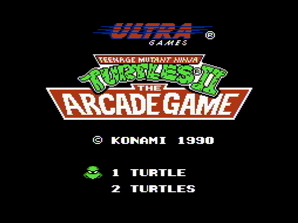 Титульный экран из игры Teenage Mutant Ninja Turtles 2 The Arcade Game / Черепашки Ниндзя 2 Аркадная Игра