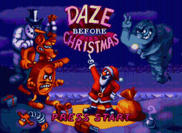 Титульный экран из игры Daze before Christmas / Проделки перед Рождеством