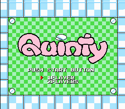 Титульный экран из игры Quinty / クインティ