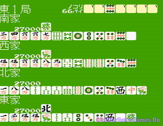 Фрагмент #2 из игры 4 Nin Uchi Mahjong /４人打ち麻雀