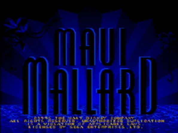 Титульный экран из игры Donald Duck in Maui Mallard / Дональд Дак в Мауи Маллард