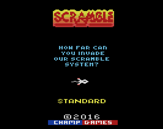 Титульный экран из игры Scramble