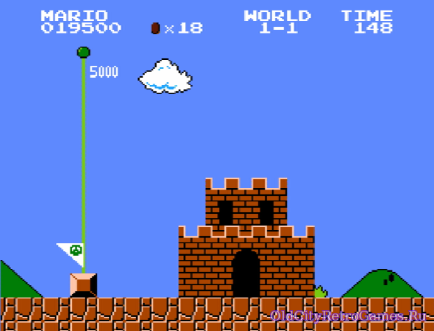 Фрагмент #3 из игры Super Mario Bros., スーパーマリオブラザーズ