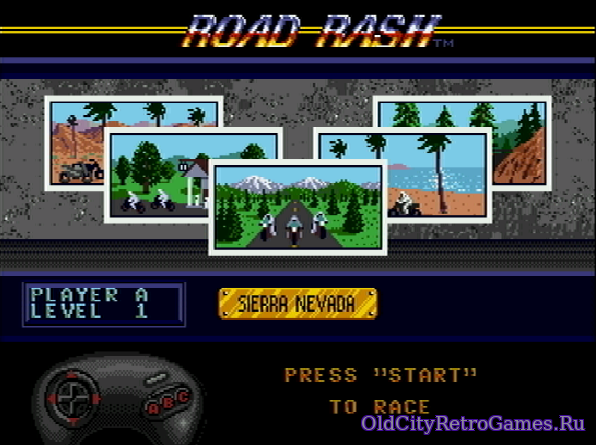 Фрагмент #2 из игры Road Rash / Роуд Раш