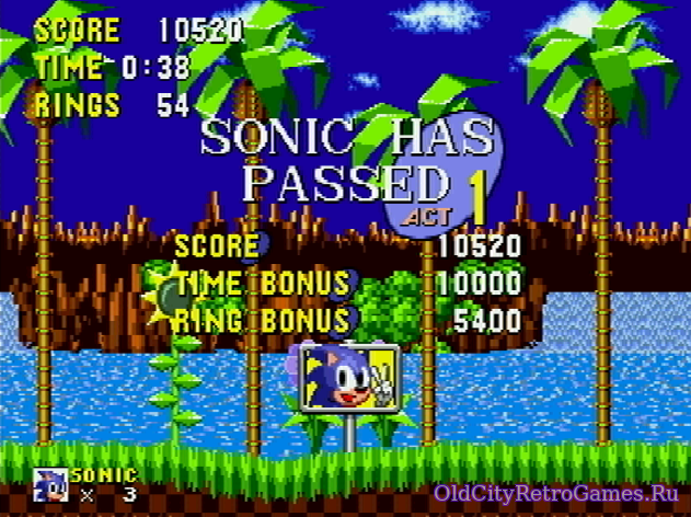 Фрагмент #3 из игры Sonic The Hedgehog / Ёж Соник