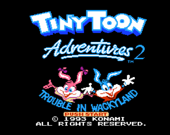 Титульный экран из игры Tiny Toon Adventures 2: Trouble in Wackyland / Приключения Тайни Тун 2 Проблемы в Вэкиленде