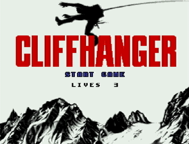 Титульный экран из игры Cliffhanger / Скалолаз