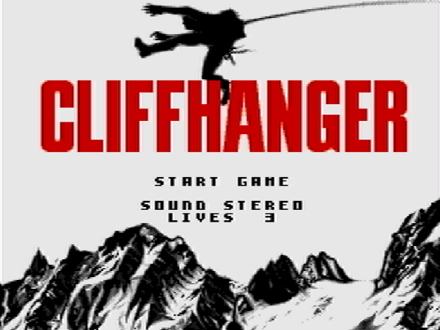 Титульный экран из игры Cliffhanger / Скалолаз