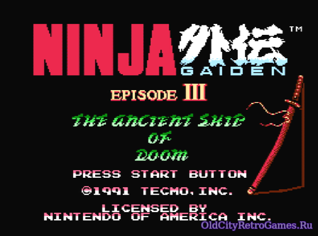 Фрагмент #6 из игры Ninja Gaiden III: The Ancient Ship of Doom / Ниндзя Гайден 3: Древний Корабль Судьбы