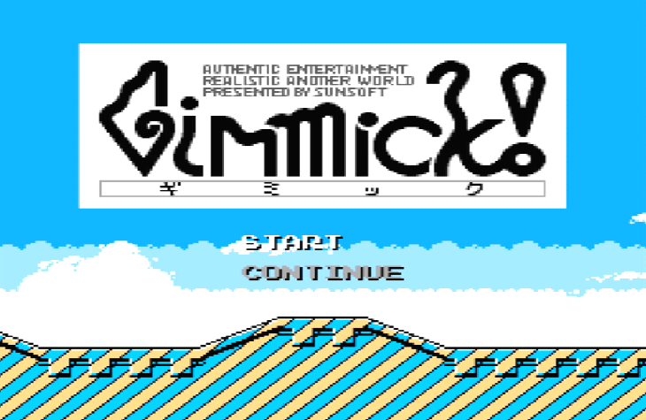 Титульный экран из игры Gimmick! / Гиммик!