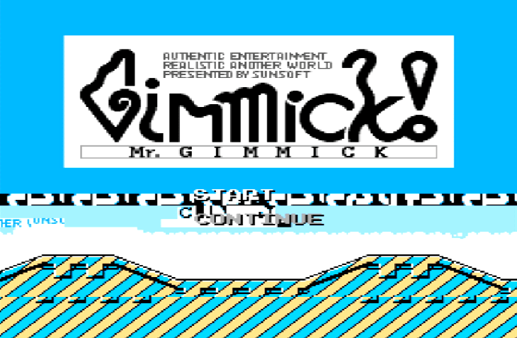 Титульный экран из игры Mr. Gimmick / Мистер Гиммик
