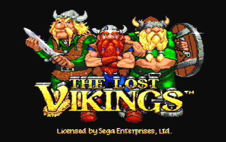 Титульный экран из игры Lost Vikings 'the / Потерявшиеся Викинги