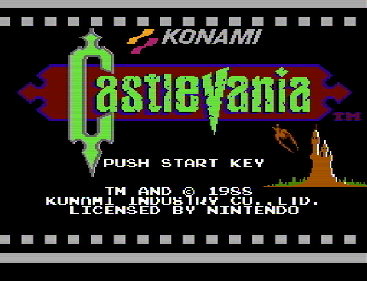 Титульный экран из игры Castlevania / Кастлевания