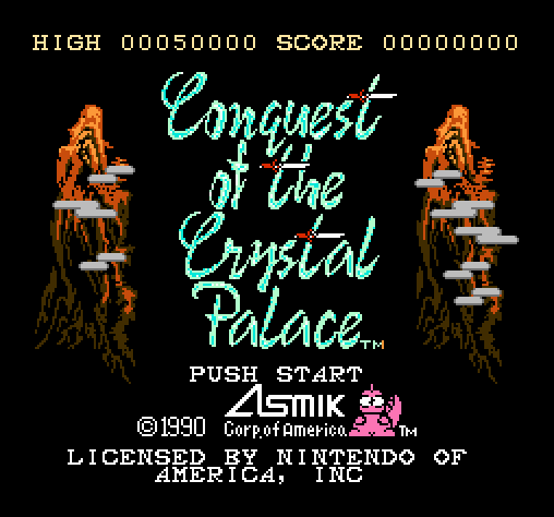 Титульный экран из игры Conquest of the Crystal Palace / Завоевание Хрустального Дворца