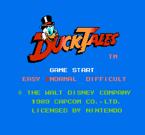 Титульный экран из игры DuckTales / Утиные Истории