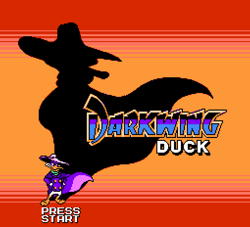 Титульный экран из игры Darkwing Duck / Чёрный Плащ